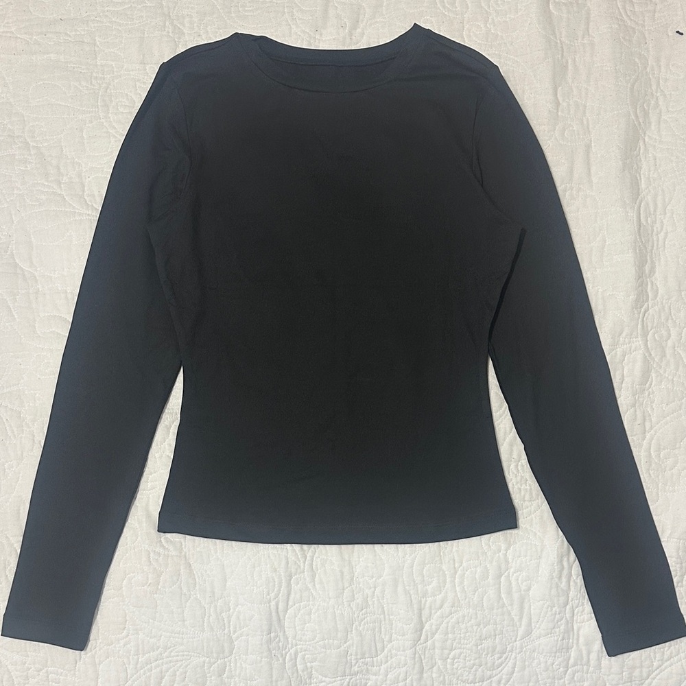 Elegant Black Long Sleeve Women's Top